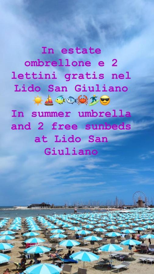 La Casa Di Clara Ombrellone Con 2 Lettini Al Lido San Giuliano Gratis E Parcheggio Privato Gratis Leilighet Rimini Eksteriør bilde